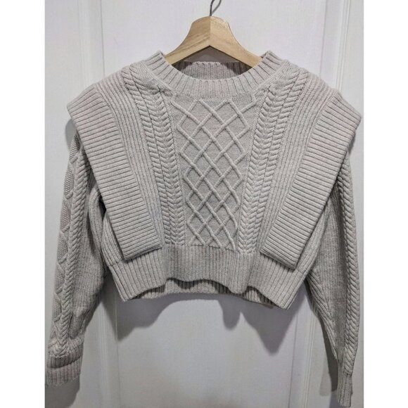 Aritzia Cream Cable Knit Sweater - Picture 5 of 12